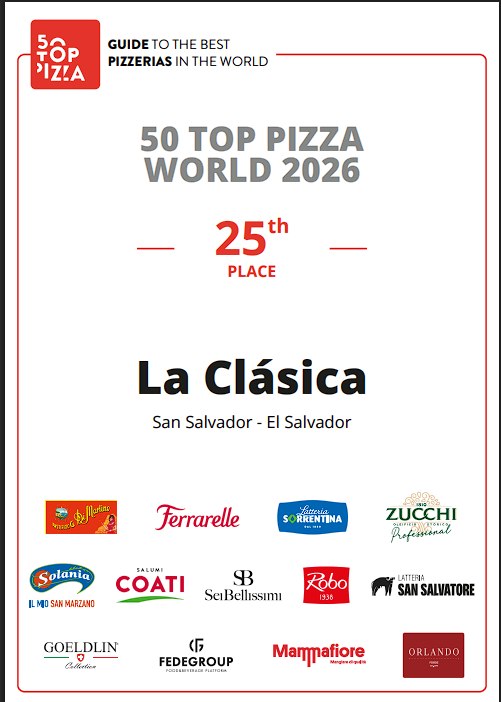 50 Top Pizza World 2026 — 25.º lugar